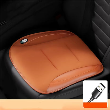 Car Carbon Fiber Seat Cushion USB Interface Winter Heated Seat Cover