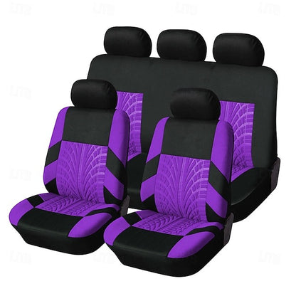 9 Pcs/set Universal Car Seat Full Set Track Design Breathable Seat Protectors