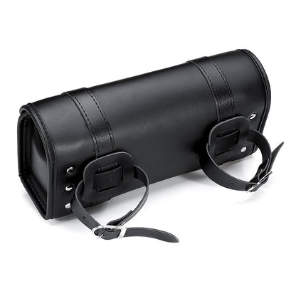 Universal Motorcycle Front PU Leather Fork Saddlebags Pouch Luggage Storage