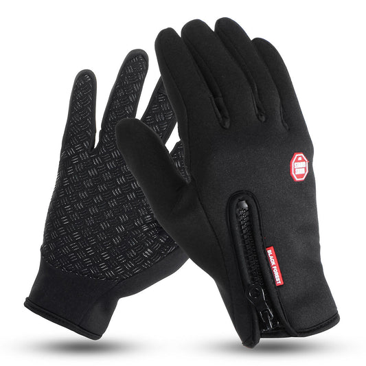 Motorcycle Full Finger Touch Screen Winter Warm Fleece Skiing Gloves