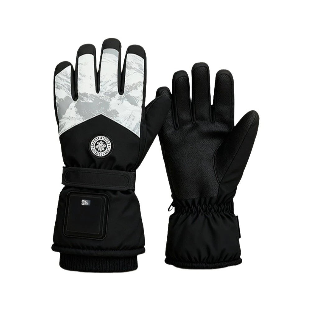 Motorcycle Riding Electric Heated Gloves USB Hand Warmer Waterproof Digital Display Adjustment Warm Mittens