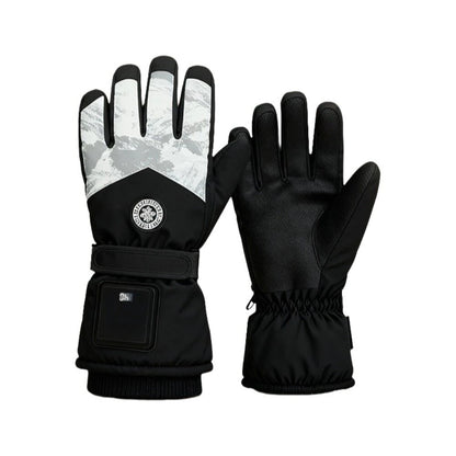 Motorcycle Riding Electric Heated Gloves USB Hand Warmer Waterproof Digital Display Adjustment Warm Mittens