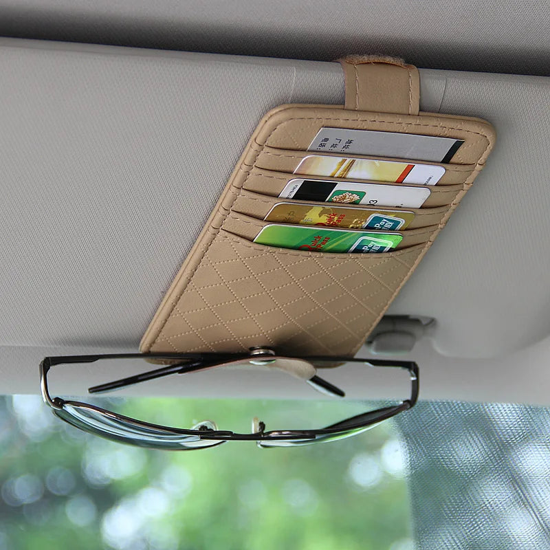 Car Auto Sun Visor Point Pocket Pouch Bag Card Storage Organizer