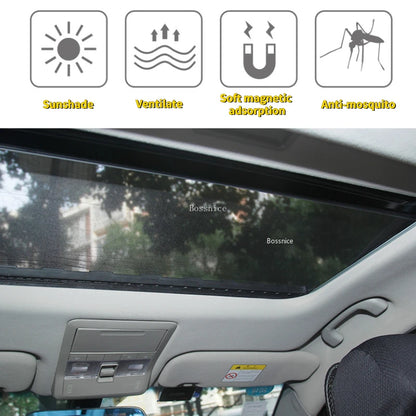 Car Mosquito Sunshade Skylight Blind Shading Roof Cover Shade Screens