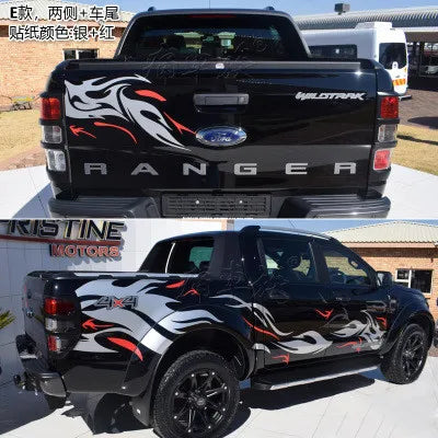 Car Stickers Both Sides Car Head Tail Decals Vinyl KK Decoration Auto Car-styling Accessories