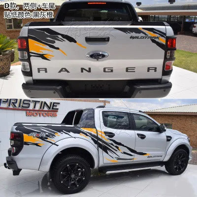 Car Stickers Both Sides Car Head Tail Decals Vinyl KK Decoration Auto Car-styling Accessories