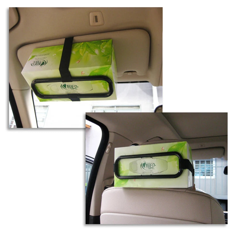 Car Holder Paper Napkin Box Portable Mount Organizer Hanging Tissue Box