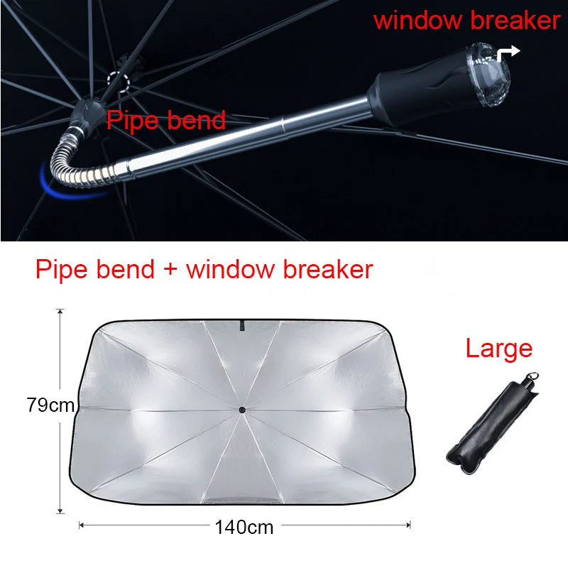 Car Umbrella Sunshade Elbow Window Sunshade Sunscreen Heat Insulation