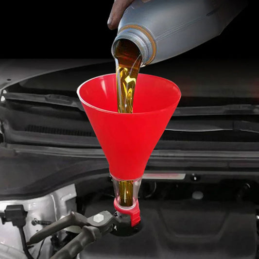 Universal Car Oil Filling Funnel Adjustable Width Holding Clamp Tools