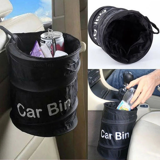 Car Auto Container Garbage Bin Bag Waste Trash Can Organizer