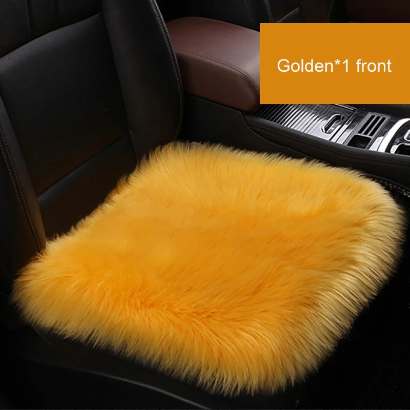 Artificial Wool Car Seat Cushion Winter Plush Auto Seat Cloak Universal Warm Car Seat Cover