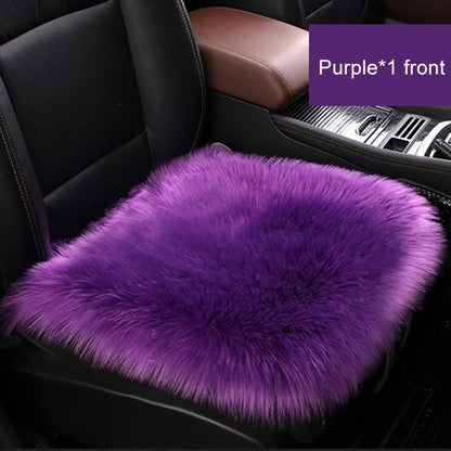 Artificial Wool Car Seat Cushion Winter Plush Auto Seat Cloak Universal Warm Car Seat Cover