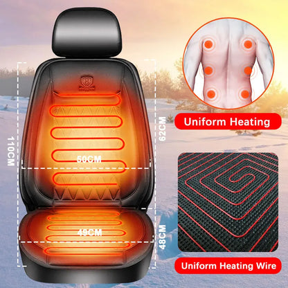 12/24v  Car Heated Seat Cover 30' Fast Heated Seat Protector Cushion