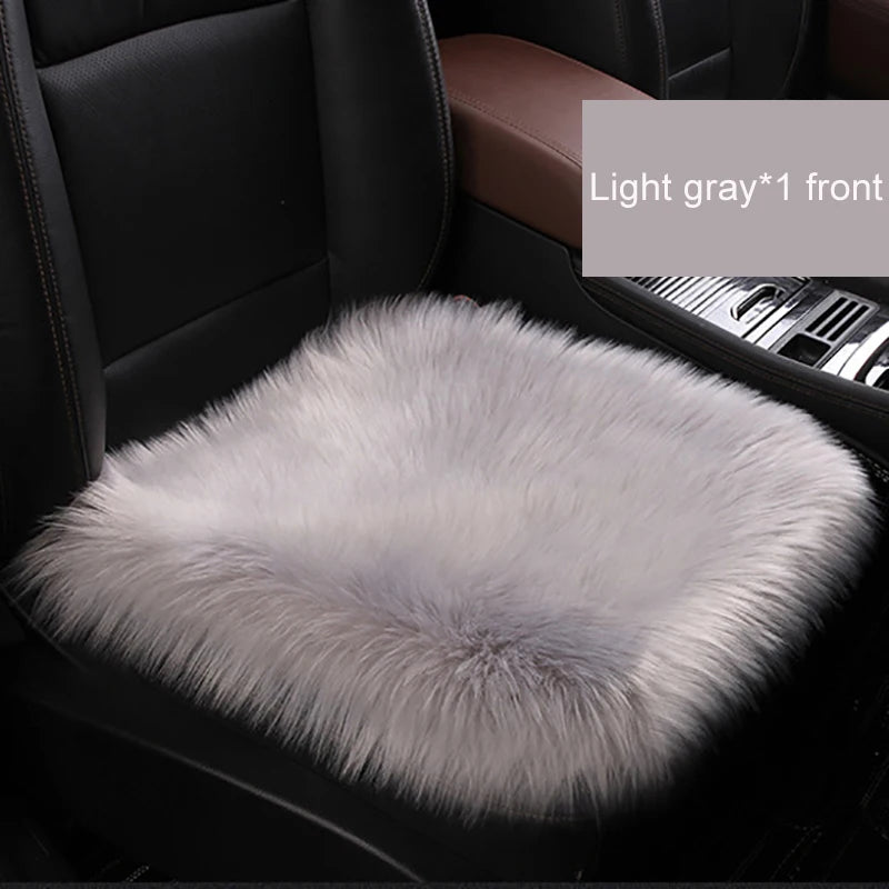 Artificial Wool Car Seat Cushion Winter Plush Auto Seat Cloak Universal Warm Car Seat Cover