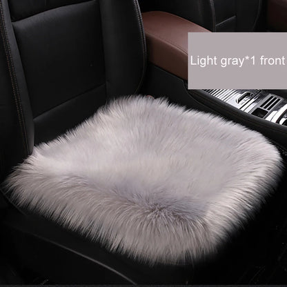 Artificial Wool Car Seat Cushion Winter Plush Auto Seat Cloak Universal Warm Car Seat Cover