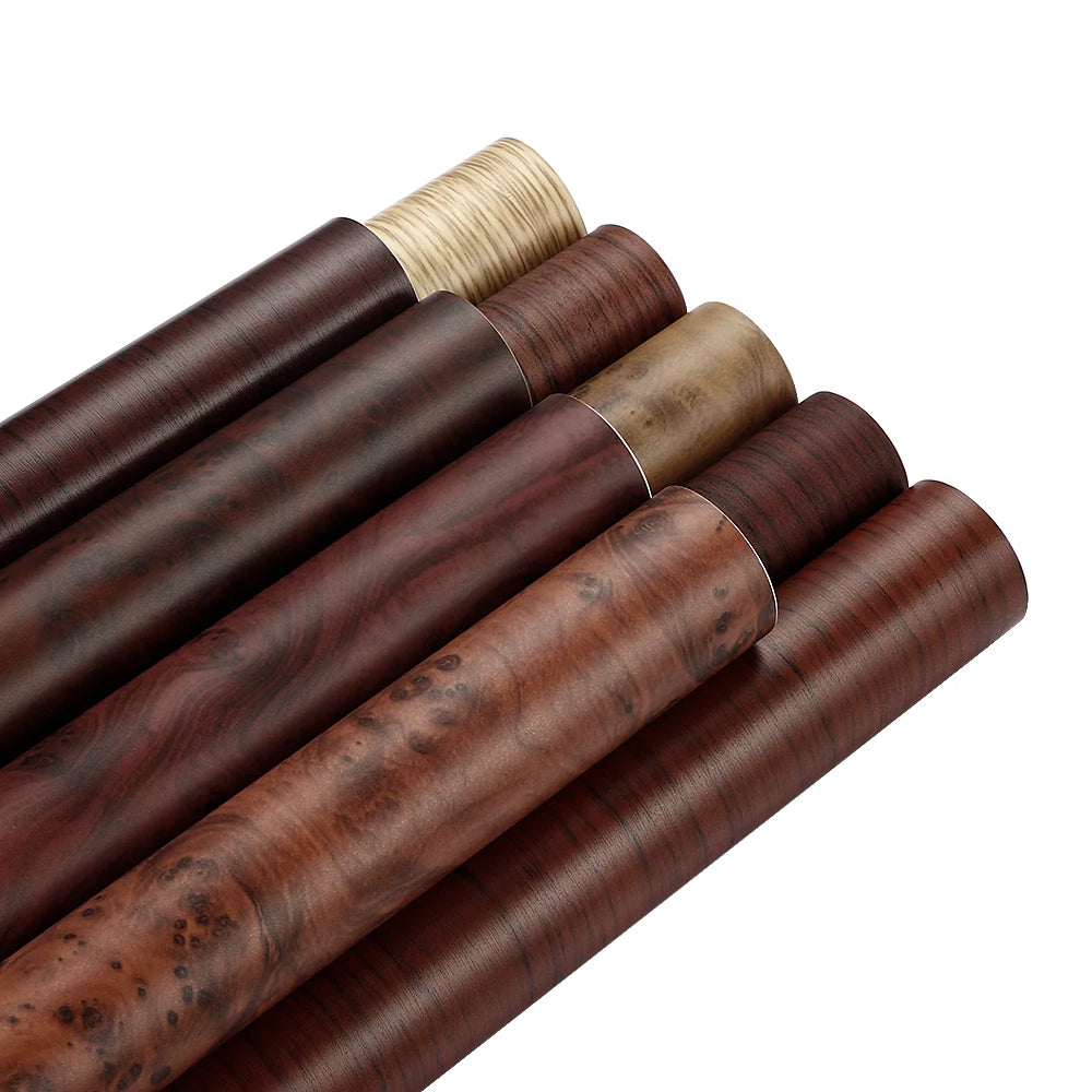 Car PVC Self-adhesive Wood Grain Textured Wrap Film Internal Stickers