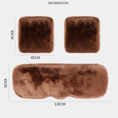 Artificial Wool Car Seat Cushion Winter Plush Auto Seat Cloak Universal Warm Car Seat Cover