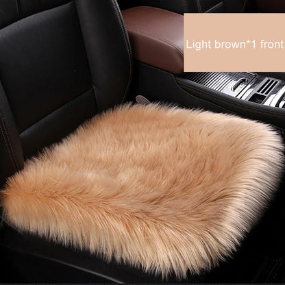 Artificial Wool Car Seat Cushion Winter Plush Auto Seat Cloak Universal Warm Car Seat Cover