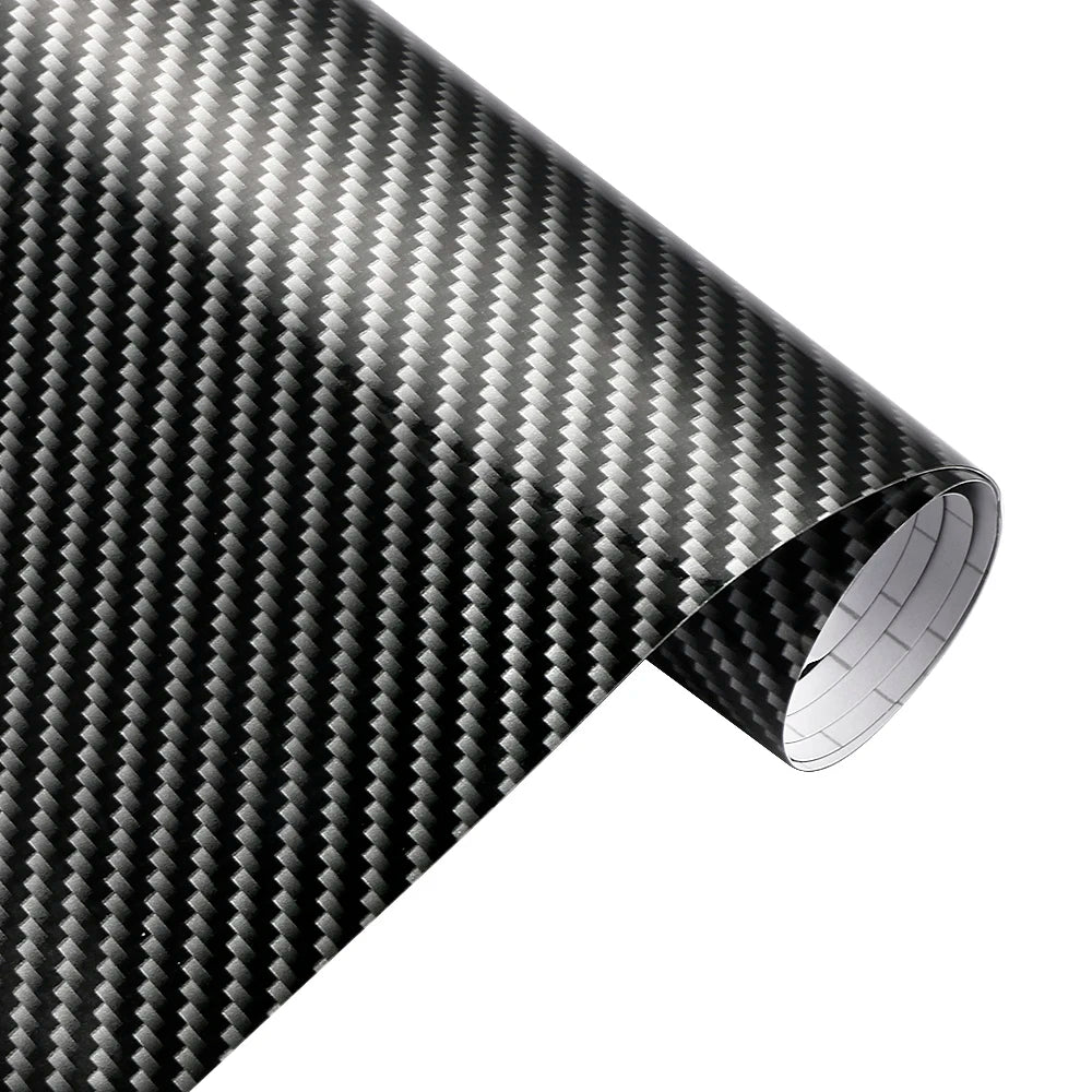 2D High Glossy Carbon Fiber Vinyl Wrap Film 10/30*100cm Automobiles Car