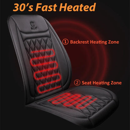 12/24v  Car Heated Seat Cover 30' Fast Heated Seat Protector Cushion