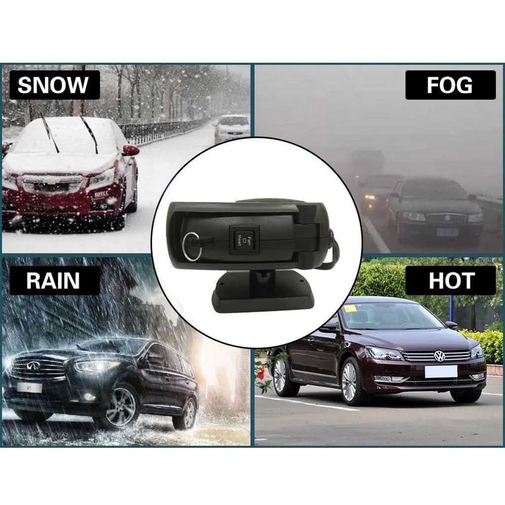 12/24V 200W Portable Auto Car Heater Defroste  ABS Heating Cooling Fan