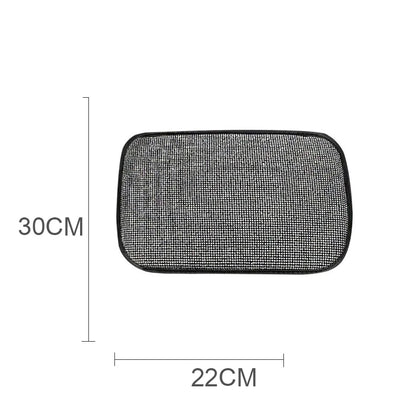 Car PU Leather Armrest  Universal Diamond Rhinestone Pad