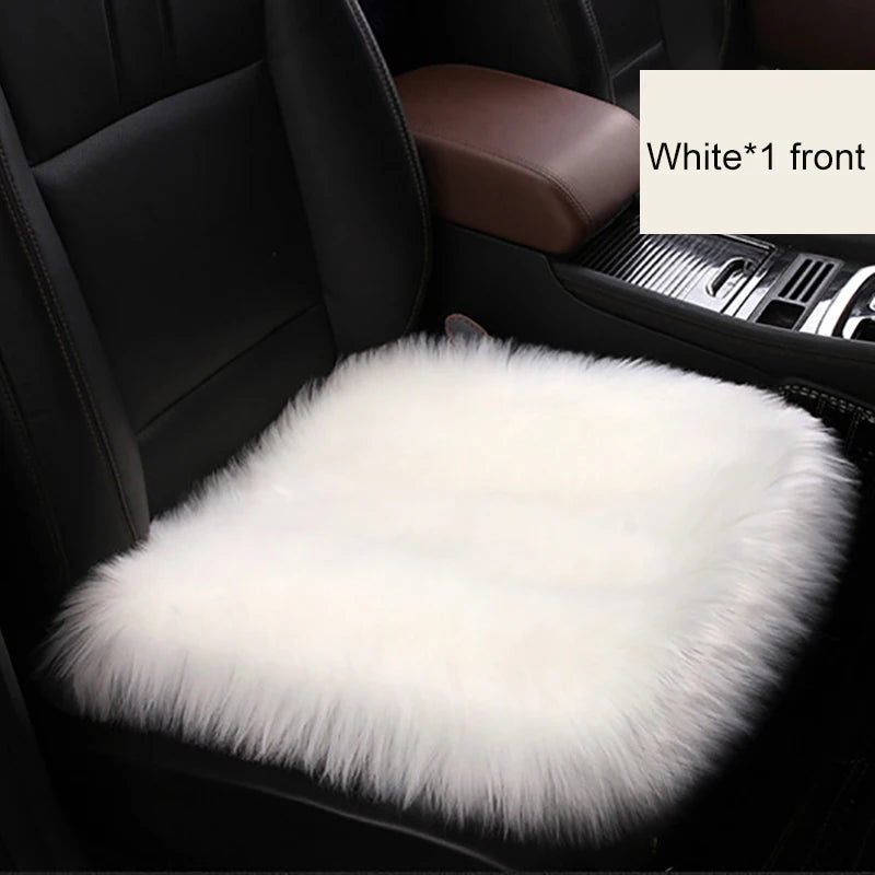 Artificial Wool Car Seat Cushion Winter Plush Auto Seat Cloak Universal Warm Car Seat Cover