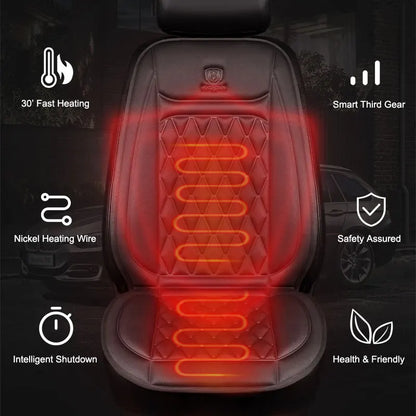 12/24v  Car Heated Seat Cover 30' Fast Heated Seat Protector Cushion