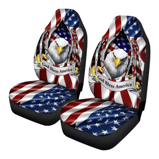 Car American Flag Decorative Front Seat Cover Cushion