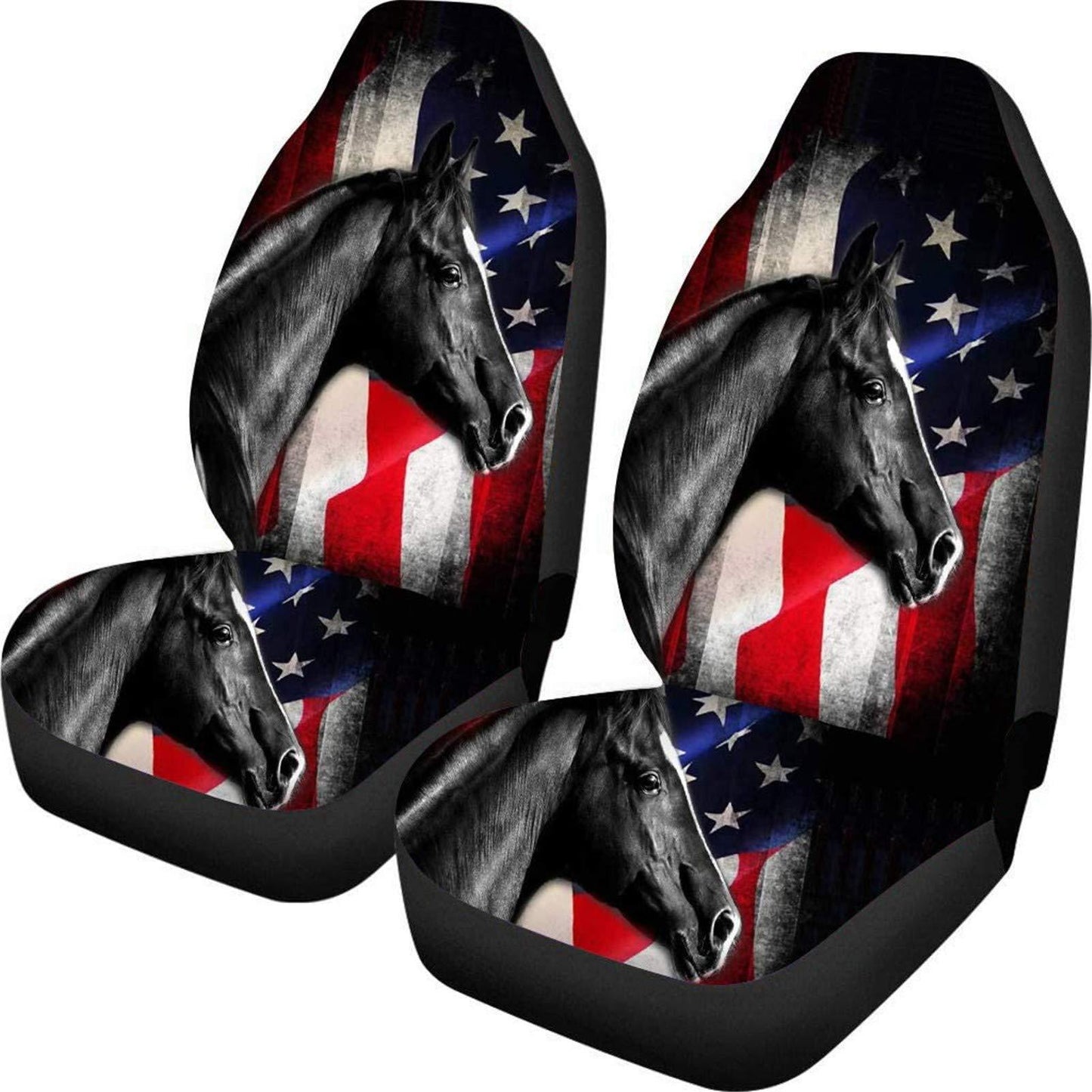 Car American Flag Decorative Front Seat Cover Cushion
