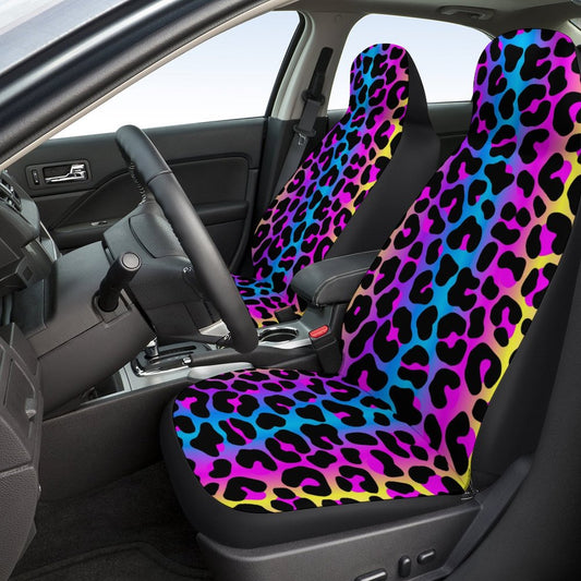 Car Blue Purple Color Leopard Print Seat Cover