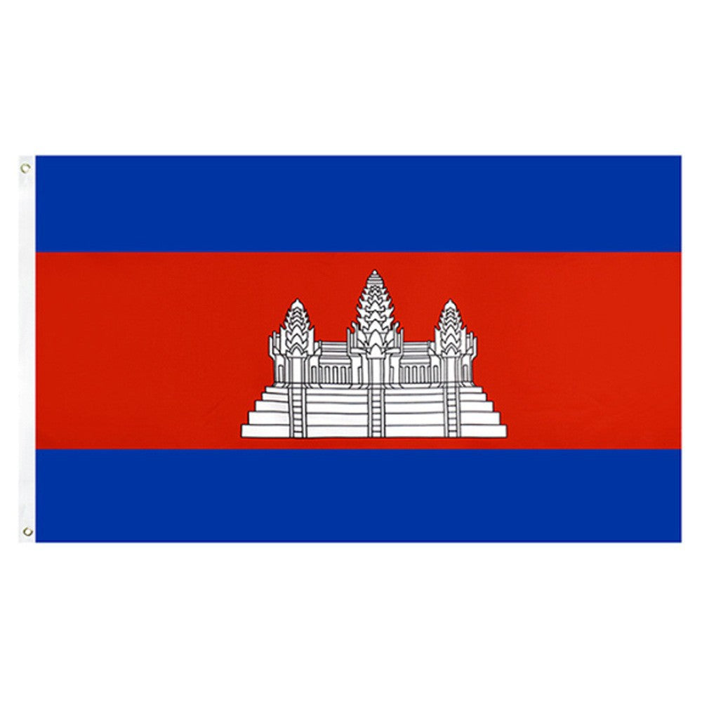 World Countries Polyester Flag Banner Home Decor 2 Pack