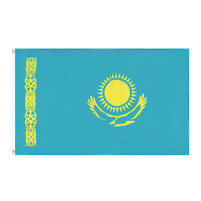 World Countries Polyester Flag Banner Home Decor 2 Pack