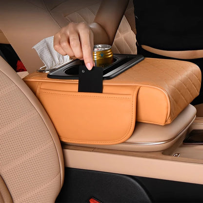 Car Armrest Cushion Organizer Mat Center Console Memory Foam Box Pads