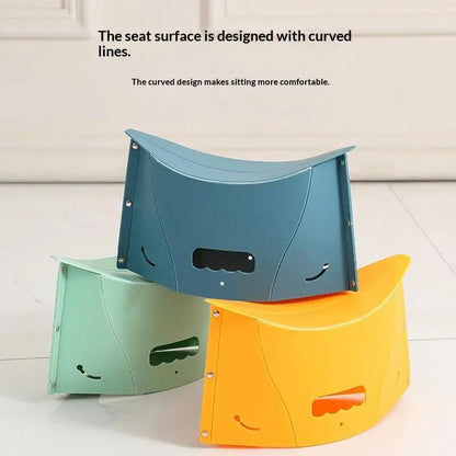 Outdoor Camping Folding Stool Plastic Chair Easy Carry Mini Seat Chair