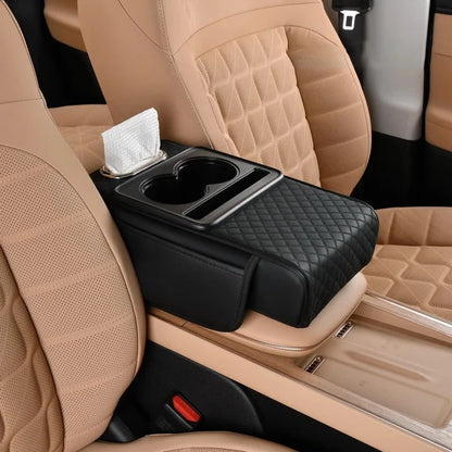 Car Armrest Cushion Organizer Mat Center Console Memory Foam Box Pads