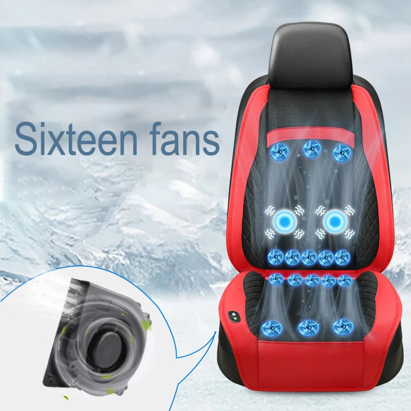 16Fans 12V 24V 3D Spacer Car Summer Cool Air Seat Cushion