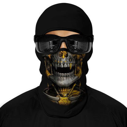 Motorcycle Full Face Sun Protection Lining Summer Breathable Skull Halloween Masks
