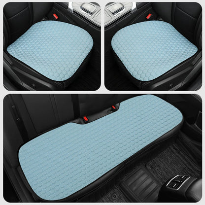 Car Summer Breathable Linen 3D Ice Silk Cushion 3 Pcs