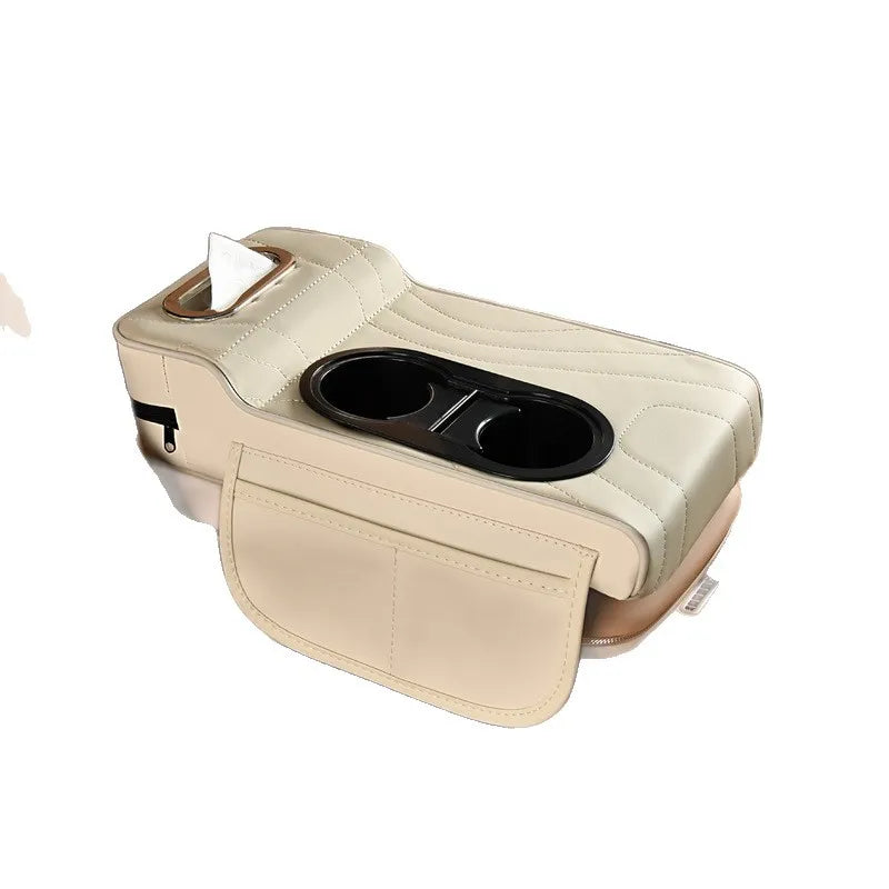 Car Center Armrest Box Elevator Pad Multi-Function Tissue Box Organizer