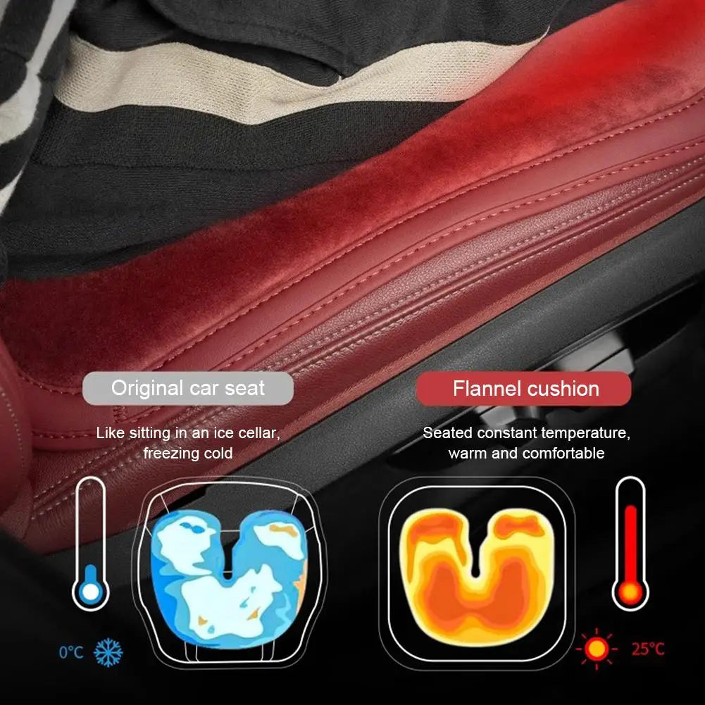 Car Flannel Universal Anti-slip Washable Winter Seat Cushion