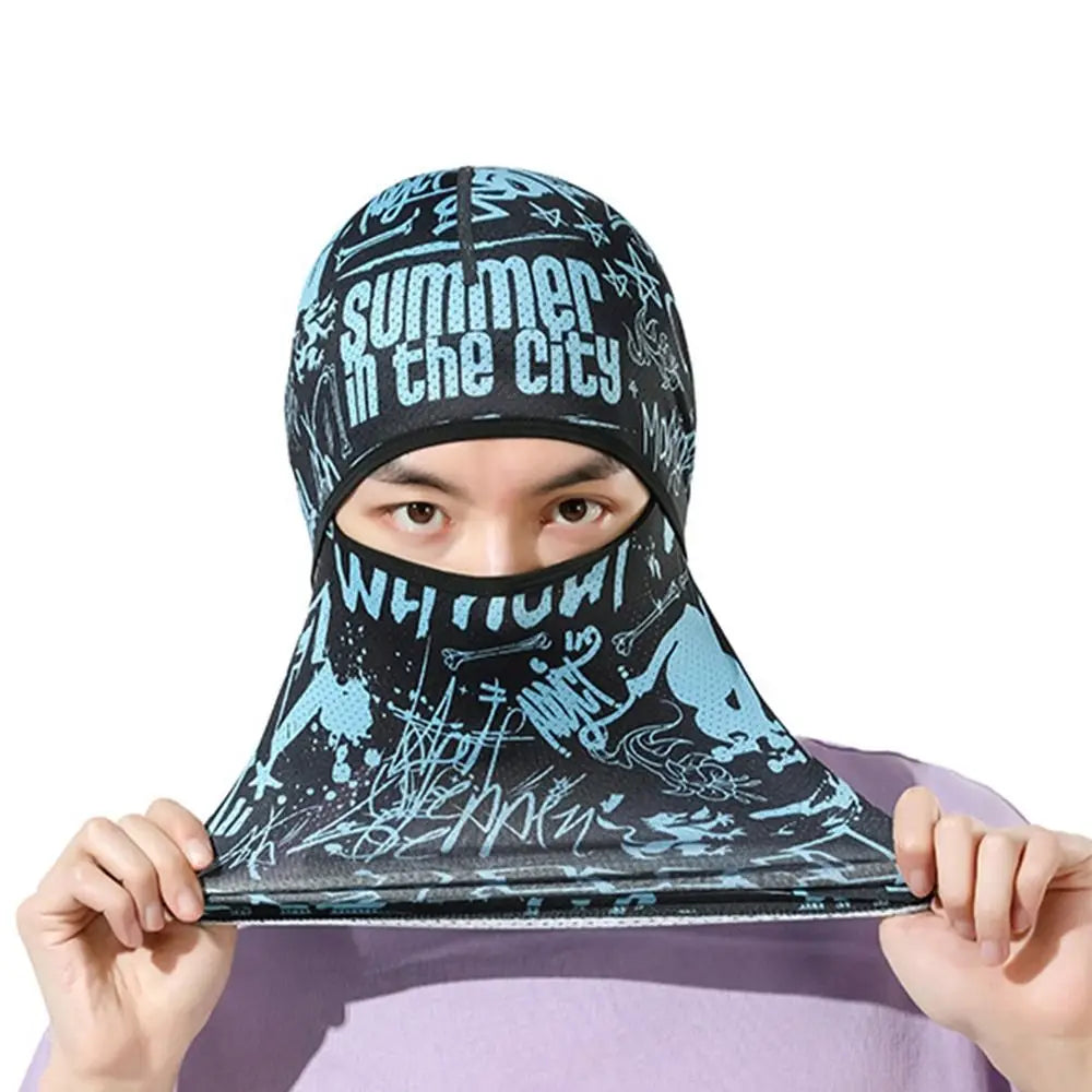 Motorcycle Cycling Summer Cool Ice Silk Full Face Sun Anti-UV Protection Face Cover Masks