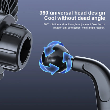 Car USB Windshield Desk Fans 12V/24V Suction Cup Auto Cooler