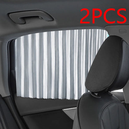 2PCS Car Magnetic Sunshade Window Curtain Privacy Sun UV Protection