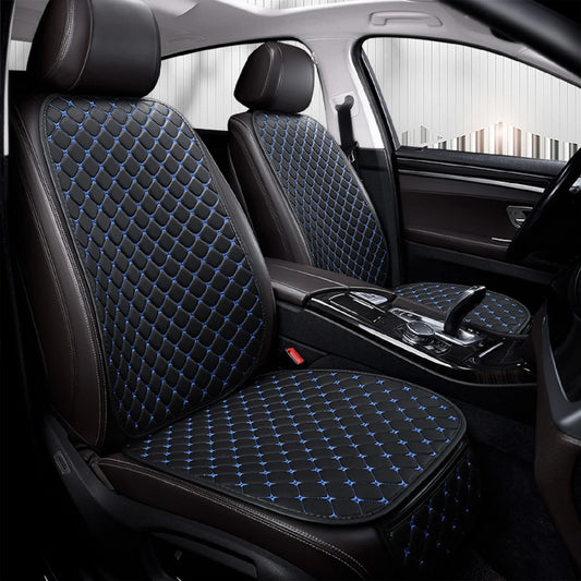 Car PU Leather Front Single-seat Four-season Universal Embroidered Seat Cushion