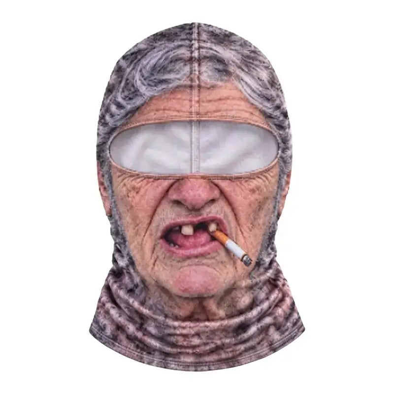 Funny 3D Face Balaclava Hat Full Face Motorcycle Riding Skiing Face Mask