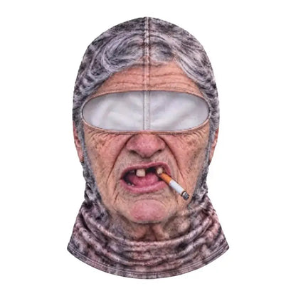 Funny 3D Face Balaclava Hat Full Face Motorcycle Riding Skiing Face Mask