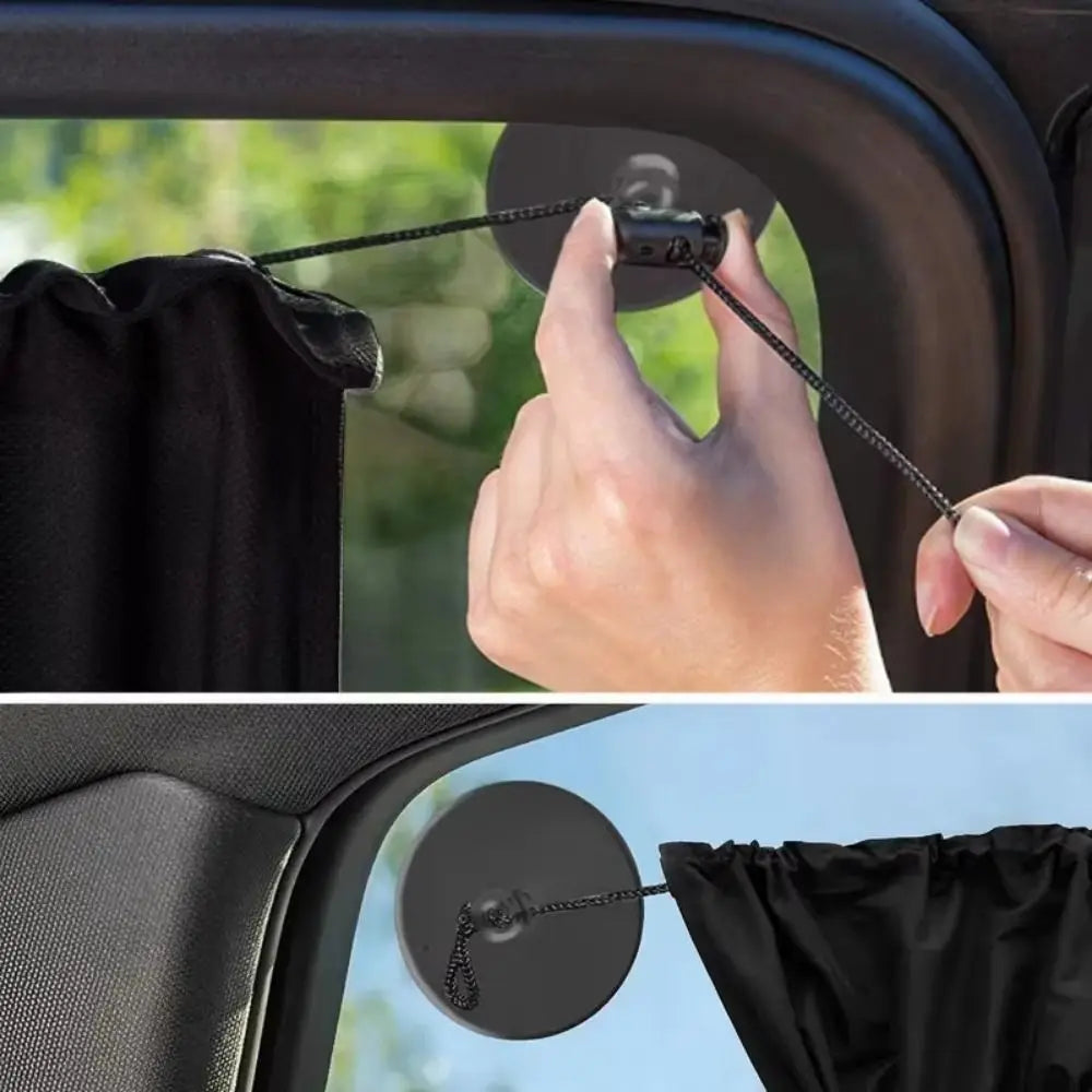 2Pcs Car Heat Insulation Sunshade Sun Protection Side Window Curtain
