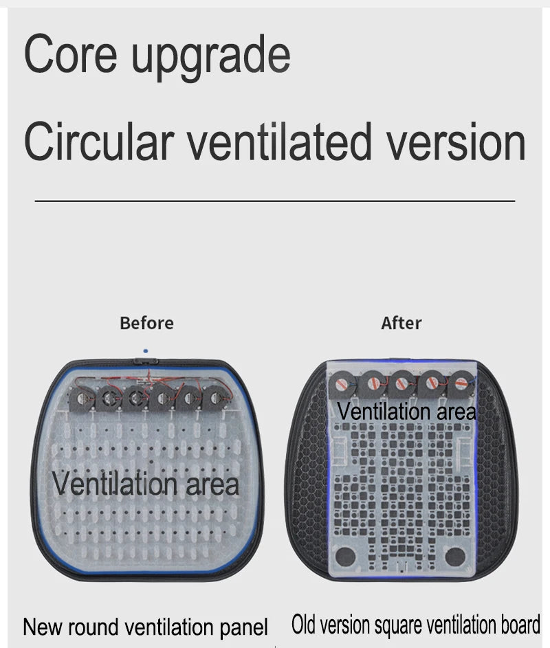 Car USB Ventilated Cooling 6 Fans Gel Seat Cushion Pad