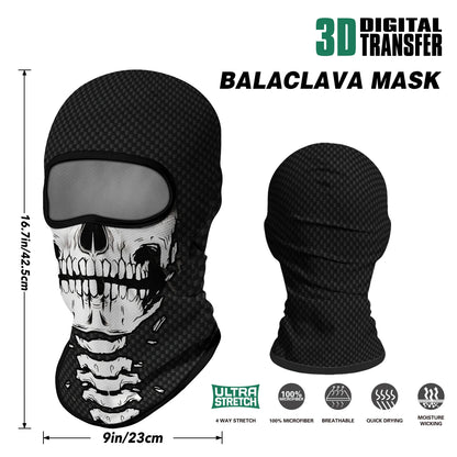 Motorcycle Full Face Sun Protection Lining Summer Breathable Skull Halloween Masks